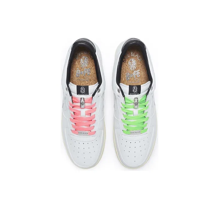 A BATHING APE STA Stylish Skateboarding Shoes Men's White-2