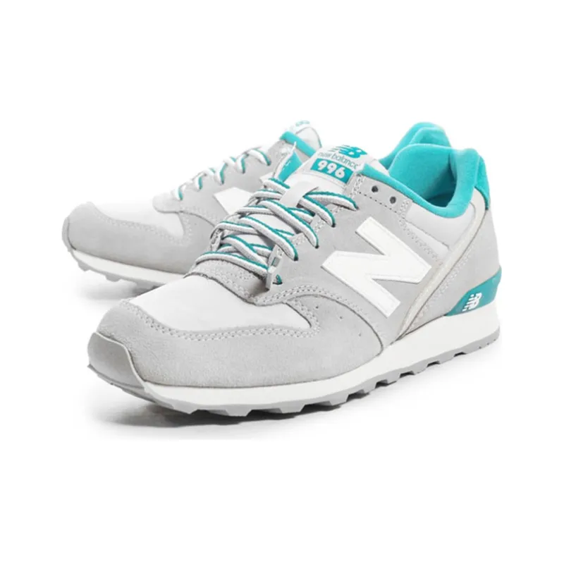 New Balance NB 996 Abrasion Resistant Low Top Running Shoes Women's Gray Blue White-1