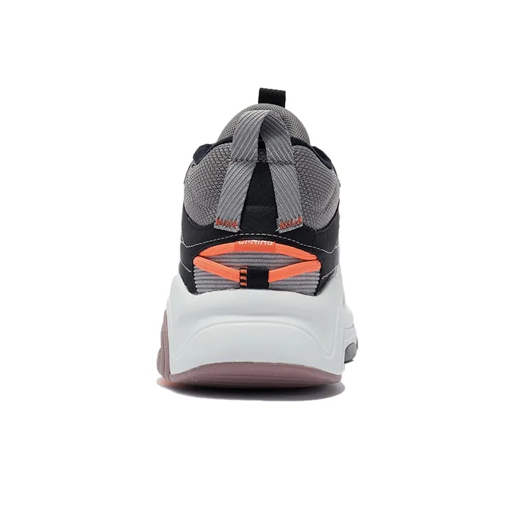 LiNing Rebound Mid Top Running Shoes Men's Gray-3