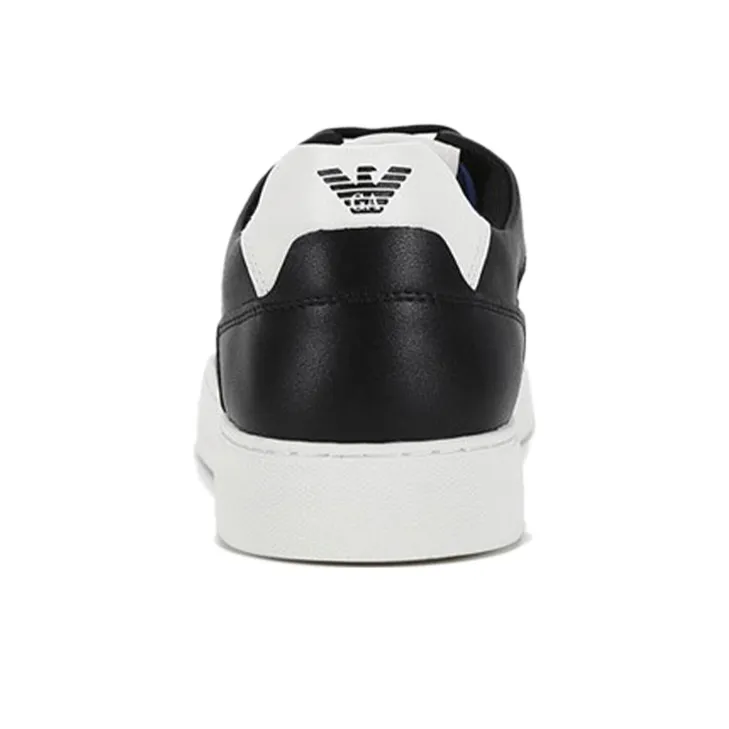 EMPORIO ARMANI Low Top Stylish Skateboarding Shoes Unisex Black Blue-4