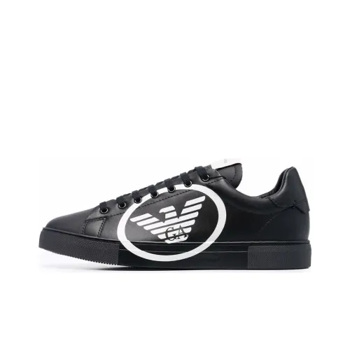 EMPORIO ARMANI Skateboard Shoes Men Low-Top Black