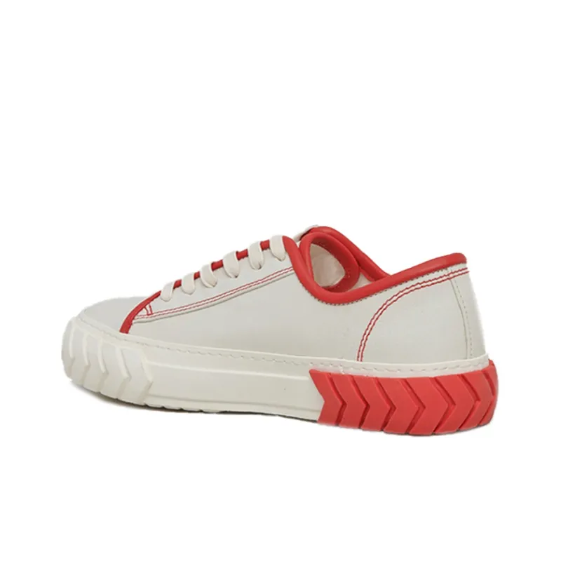 Both Skateboard Shoes Women's Low Top White/Red-2