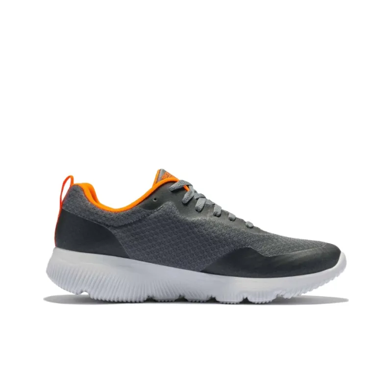 Skechers GO RUN Series Cushioning Anti Slip Wear Resistant Breathability Low Top Casual Running Shoes Men's Gray Orange-1