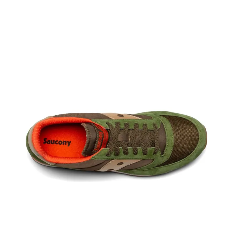 Saucony Jazz 81 Running Shoes Unisex Low-Top Green/Brown/Orange/White-3
