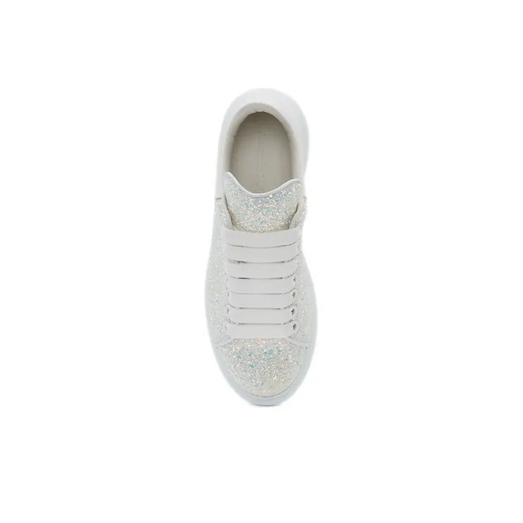 Alexander McQueen Oversized White Ice Glitter Women's-4