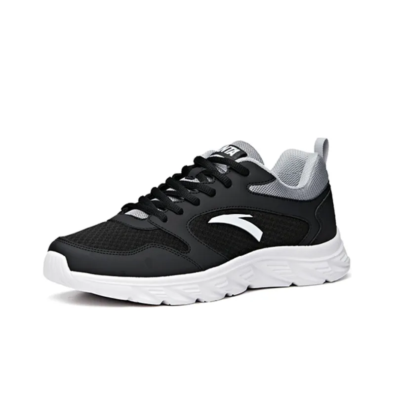 Anta Slip Resistant, Abrasion Resistant, Lightweight Low Top Running Shoes Men's Black Gray-2