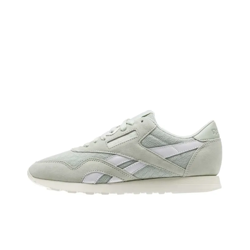 Reebok Classic Nylon Casual Shoes Women's Low-Top Light Green-0
