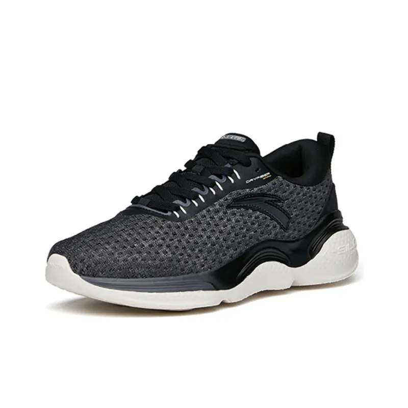 Anta Running Collection Cushioning Low Top Running Shoes Men's Black Gray-2