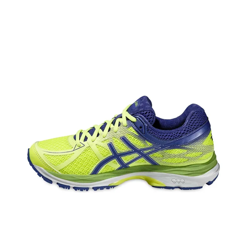 Asics Gel-Cumulus 17 Wear-Resistant Low-Top Running Shoes Women's Neon Yellow-0