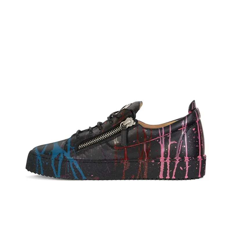 Giuseppe Zanotti/GZ Frankie Low Top Skateboard Shoes Men's Black-0
