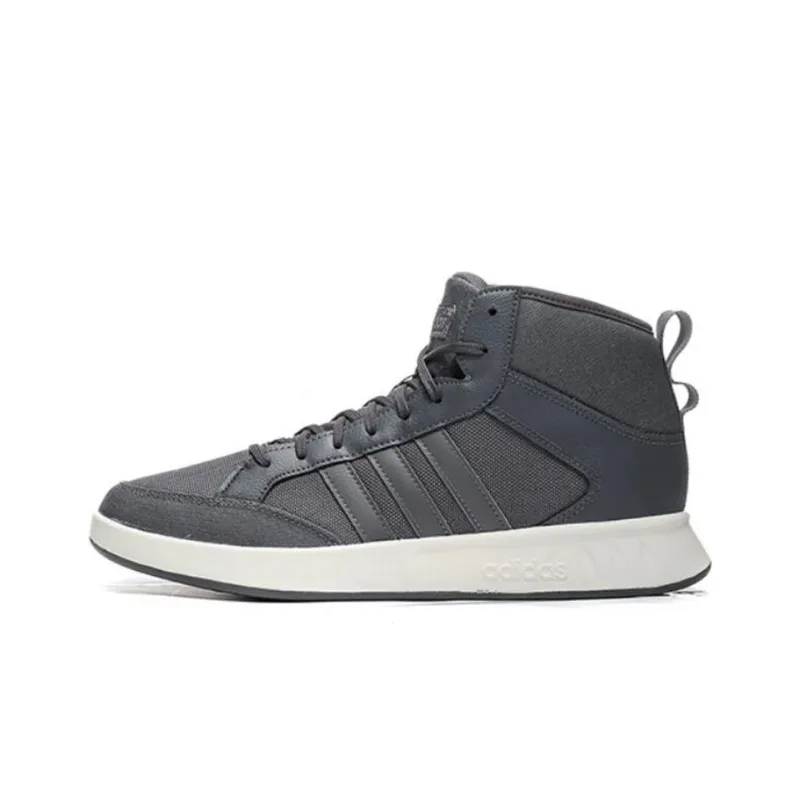 Adidas Court80s Mid Lightweight Cozy Casual Skateboarding Shoes Gray-0