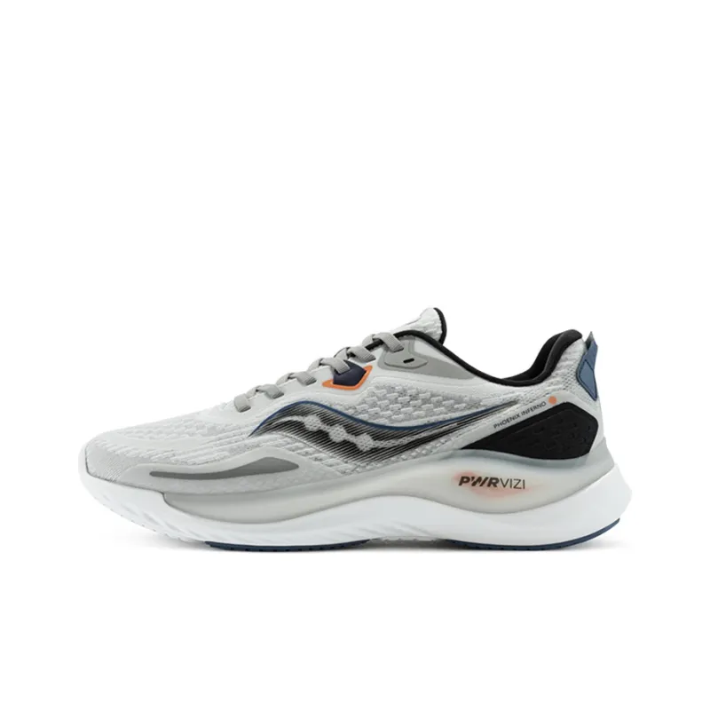 Saucony Phoenix Inferno 2 Cushioning Low Top Running Shoes Men's Gray Black-0