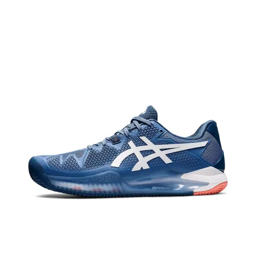 Asics Gel-Resolution 8 Tennis Shoes Men Low-Top Blue/White