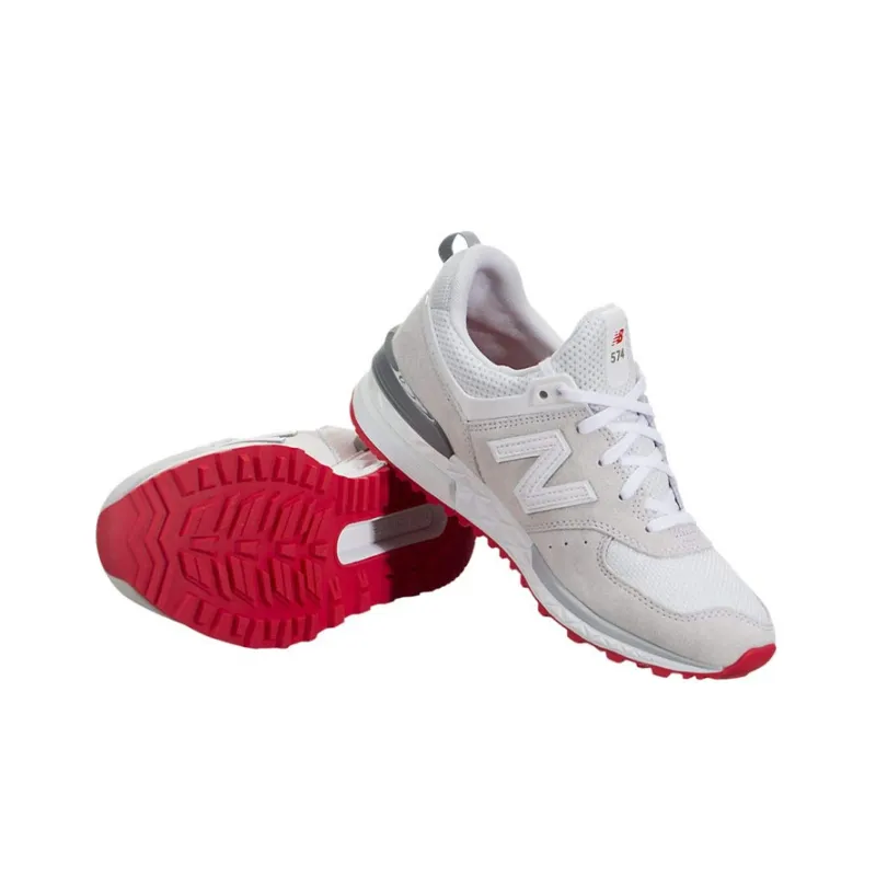 New Balance 574 Sport Off White Red Women's-3