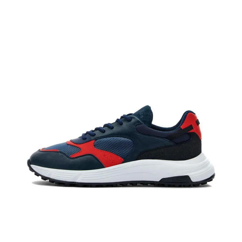 HOGAN Hyperlight Cushioning Anti-Slip And Wear-Resistant Low-Top Casual Shoes Men's Red Blue-0