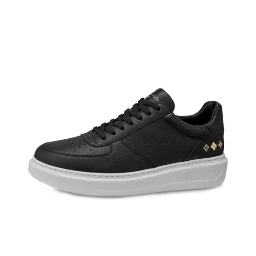 LOUIS VUITTON Beverly Hills Casual Shoes Men Low-Top Black/White