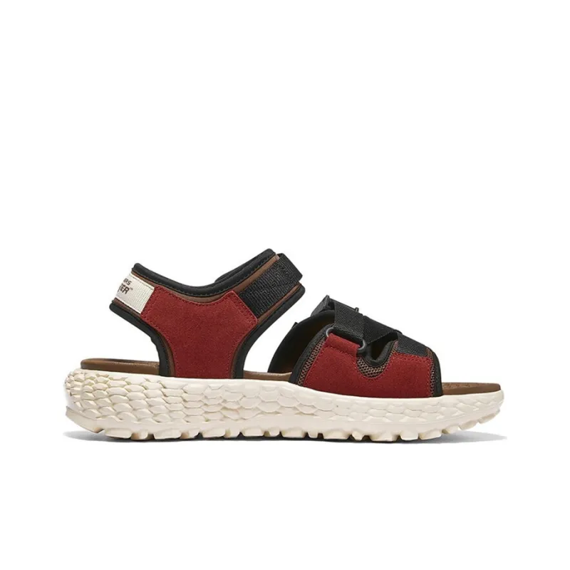 Skechers Monster Velcro Functional Outdoor Open Toe Flat Heel Sports Brown Sandals-1
