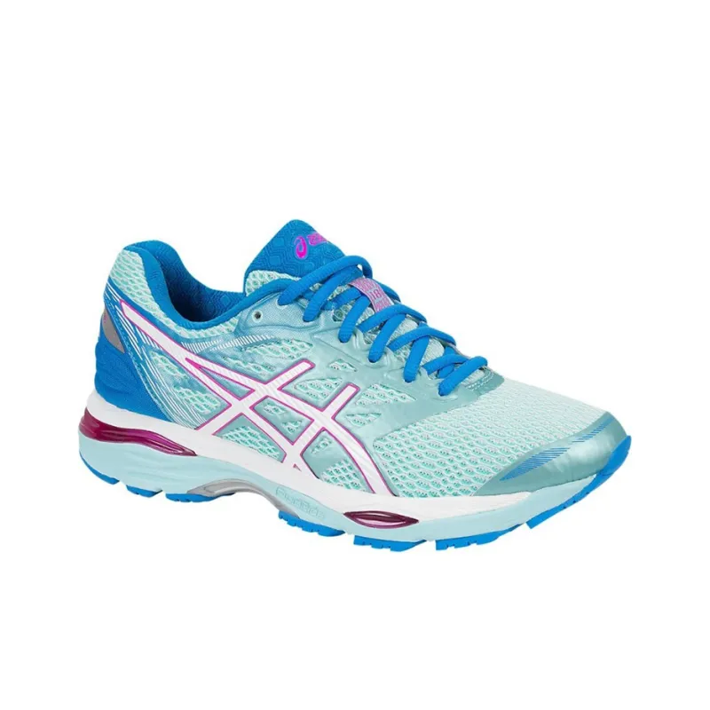 Asics Gel-Cumulus 18 Low-Top Running Shoes Women's Blue Pink-3
