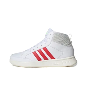 Adidas Court80s Mid High Top Casual Skate Shoes Unisex White Red Gray