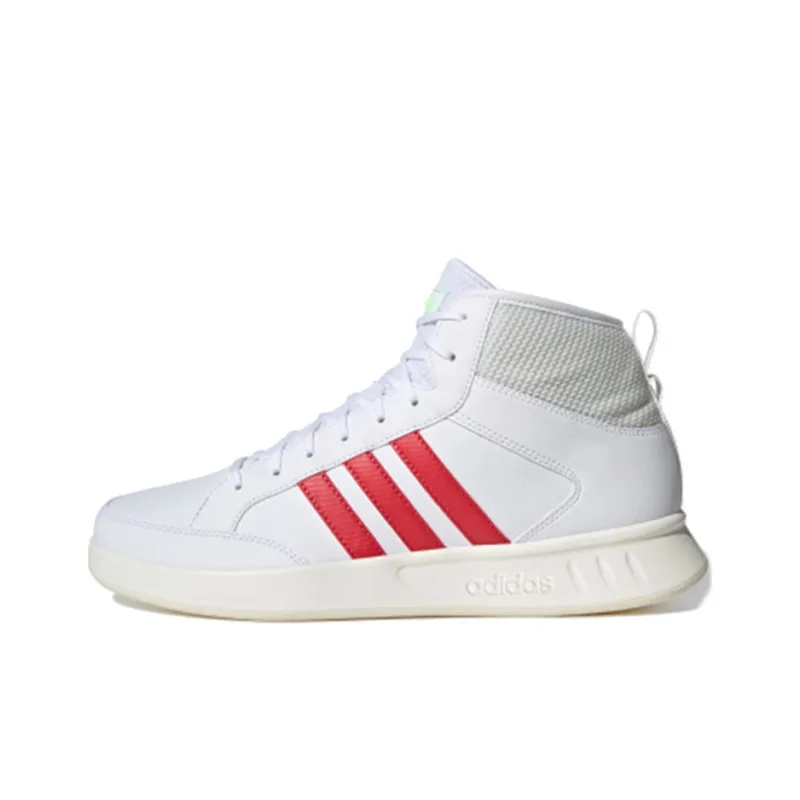 Adidas Court80s Mid High Top Casual Skate Shoes Unisex White Red Gray-0