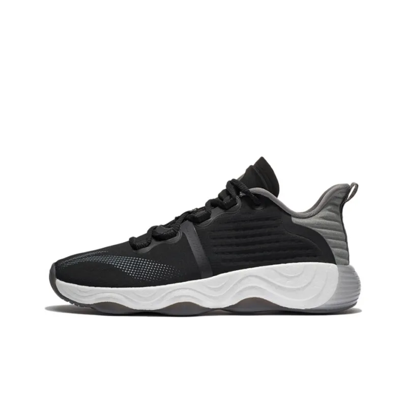 LiNing Wujie 3 Cushioning Anti-Slip And Wear-Resistant Low-Top Casual Shoes Men's Black Gray Color-0