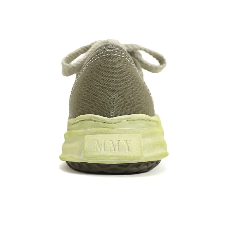Maison MIHARA YASUHIRO Baker OG Sole Over Dyed Canvas Low Green-3