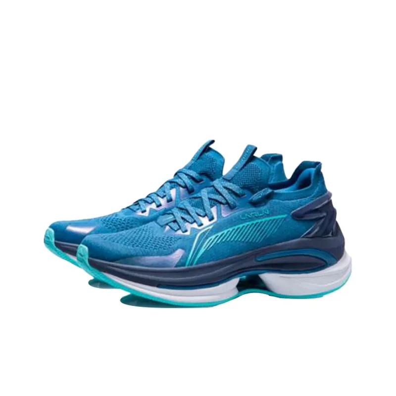 LiNing WuShi 5S 1.0 Flyline Knitted Fabric Cushioning Anti Slip And Wear Resistant Low Top Running Shoes Men's Blue-2