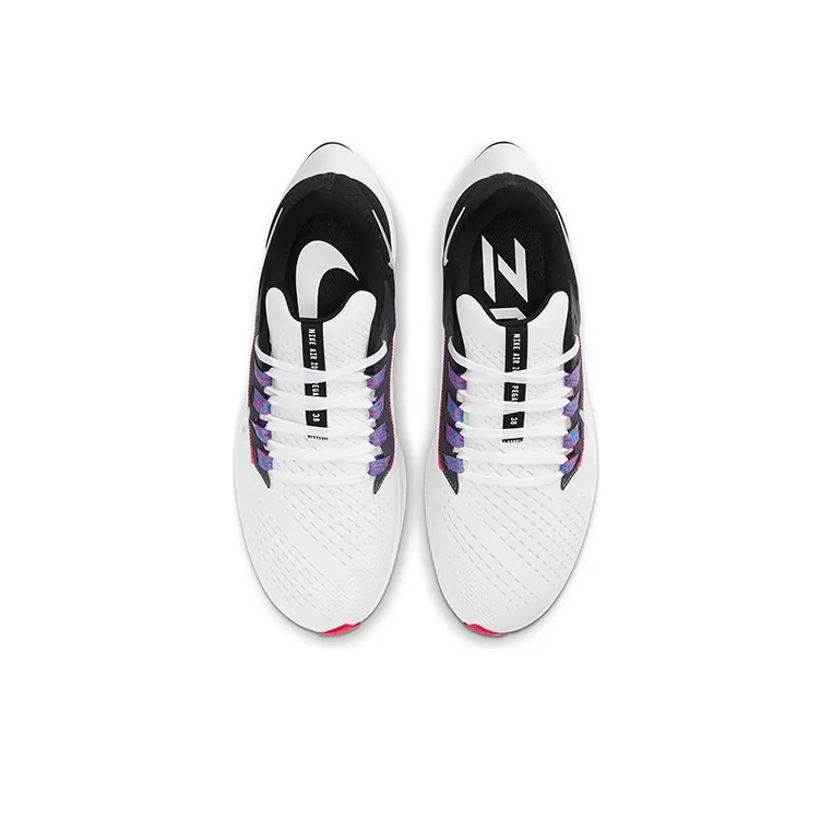 Nike Air Zoom Pegasus 38 White Black Flash Crimson Women's-3