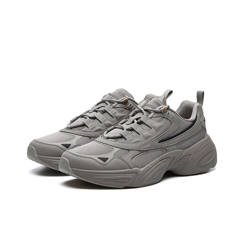 FILA Cube Cushioned Slip Resistant Low Top Casual Shoes Men's Faded Dove Gray-1