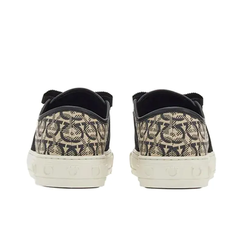 FERRAGAMO Gancini And Vara Bow Low-top Sneakers-4