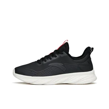 Anta Running Collection Durable Breathable Low Top Running Shoes Men's Black White Fleece Lined Comfortable