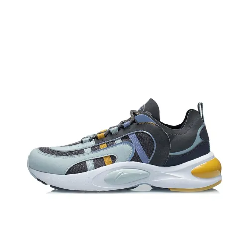 LiNing V8 Rebound Cushioning Low Top Running Shoes Men's Surface Gray