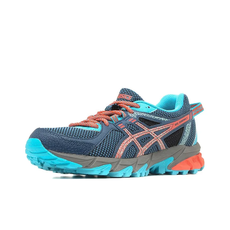Asics Gel-Sonoma 2 Wear-Resistant Low-Top Running Shoes Women's Gray Blue Orange-2