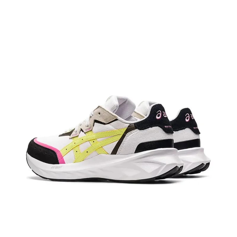 Asics Tarther Blast Wear-Resistant Low-Top Running Shoes Women's White Yellow-3