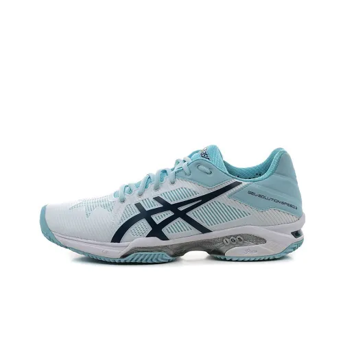 Asics Gel-Solution Speed 3 Wear-Resistant Slip-Resistant Low-Top Athletic Shoes Women's Blue White