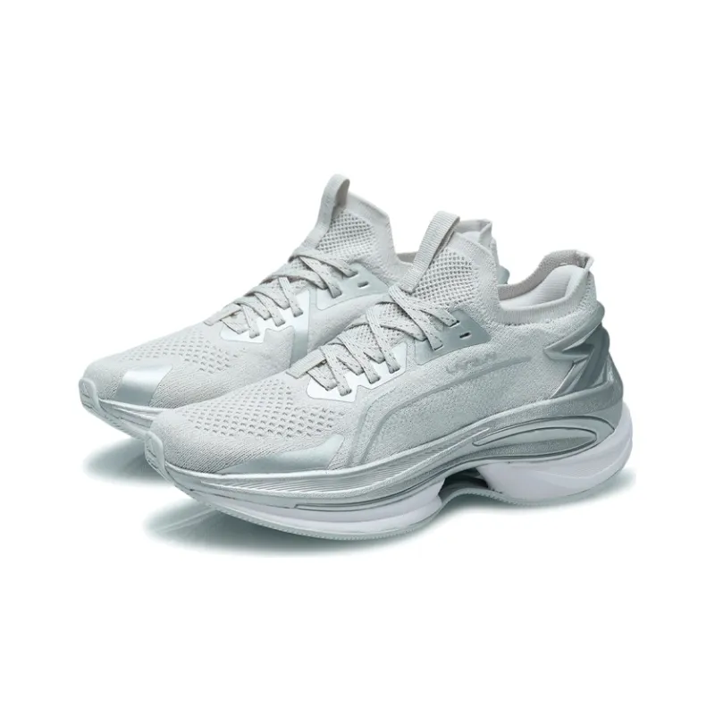 LiNing WuShi 5S 1.0 Cushioning, Slip Resistant, And Abrasion Resistant Low Top Running Shoes Women's Silver Gray-2