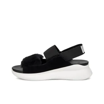 UGG Silverlake Black White Sandals Women's