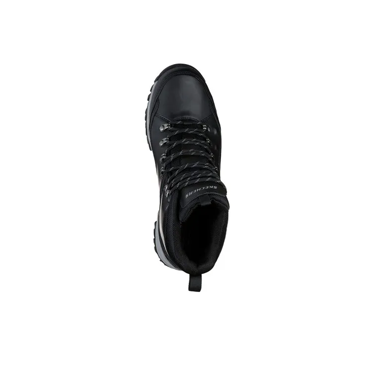 Skechers Relaxed Fit Relment-Traven Cushioning Wear-Resistant High-Top Hiking Trekking Shoes Men's Black-3