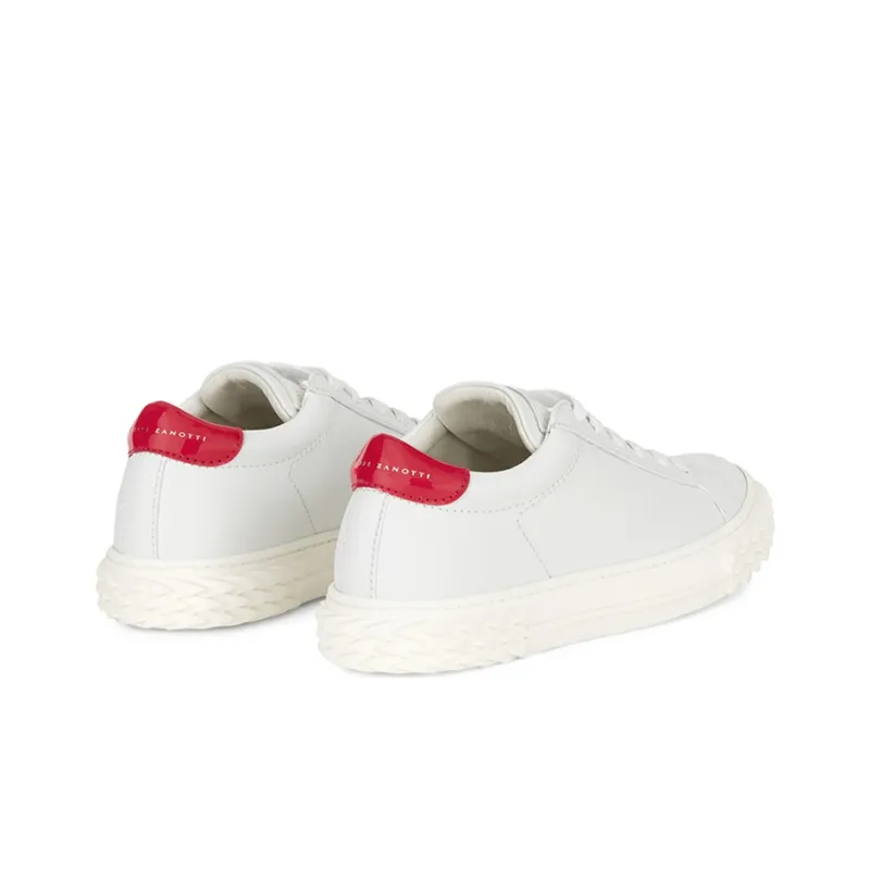 Giuseppe Zanotti/GZ Blabber Low Top Skateboard Shoes Women's White Red-2