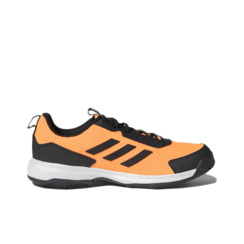 Adidas Tennis 21 V2 Anti-Slip Wear-Resistant Low-Top Tennis Shoes Men's Black Orange-1