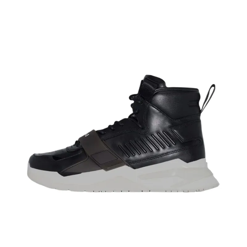 BALMAIN Anti Slip Wear Resistant High Top Casual Shoes Men's Black-0