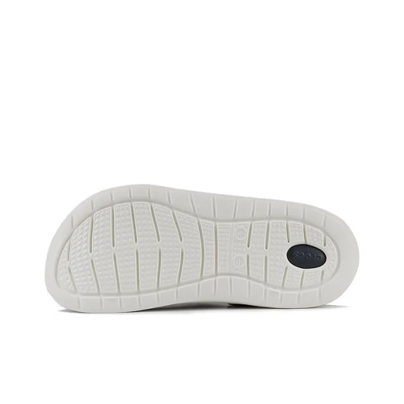 Crocs LiteRide Logo Crocs Hollow Out Unisex Black Sandals 'Black White'-3