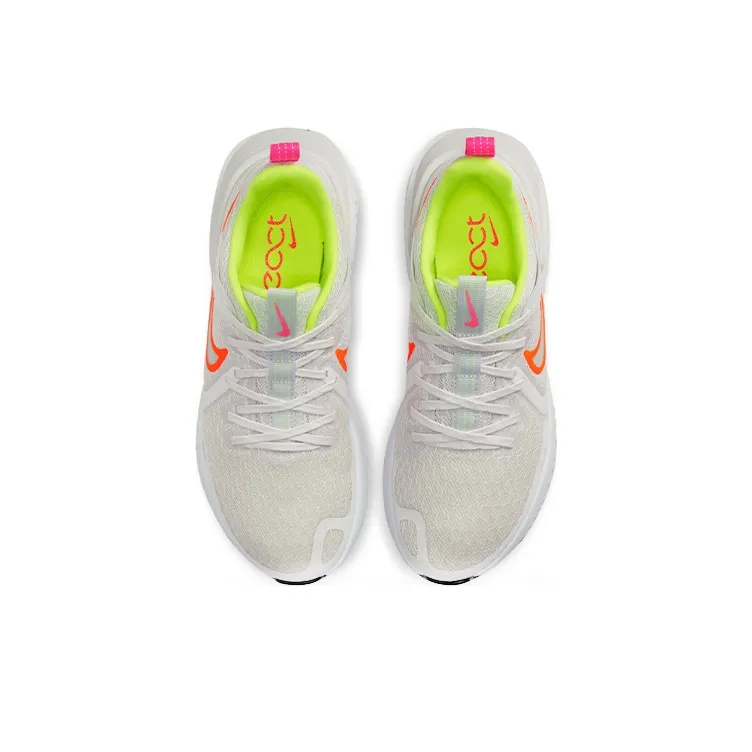 Nike Legend React 2 Cushioned Slip Resistant Abrasion Resistant Breathable Low Top Running Shoes Women's Beige Orange-3