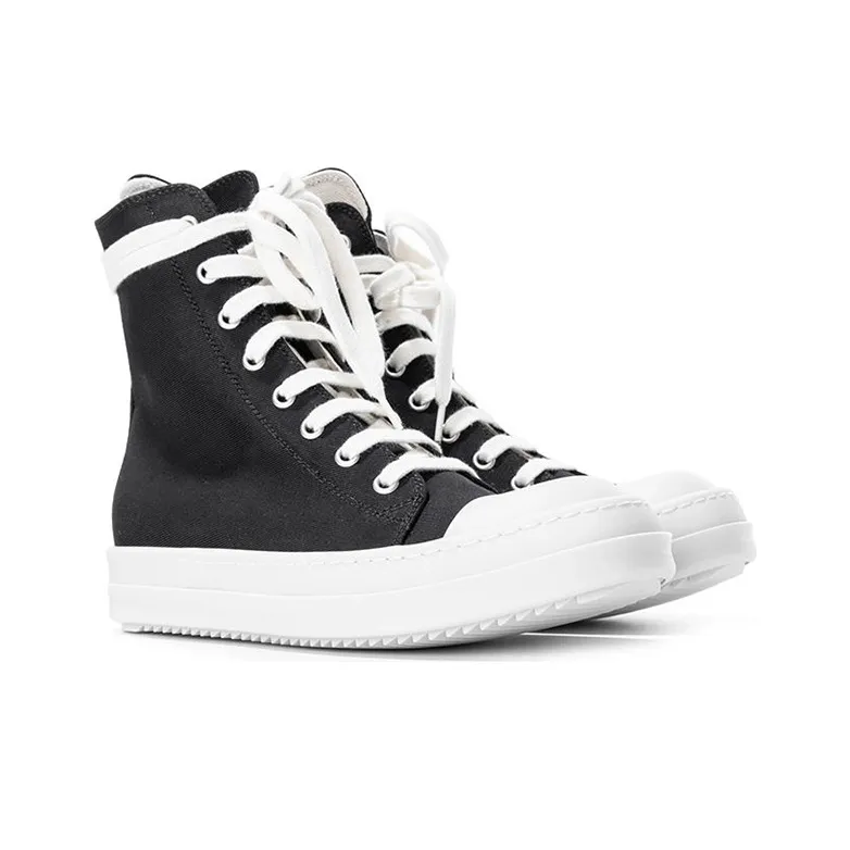 Rick Owens DRKSHDW High Top Stylish Skateboarding Shoes Women's Black-1