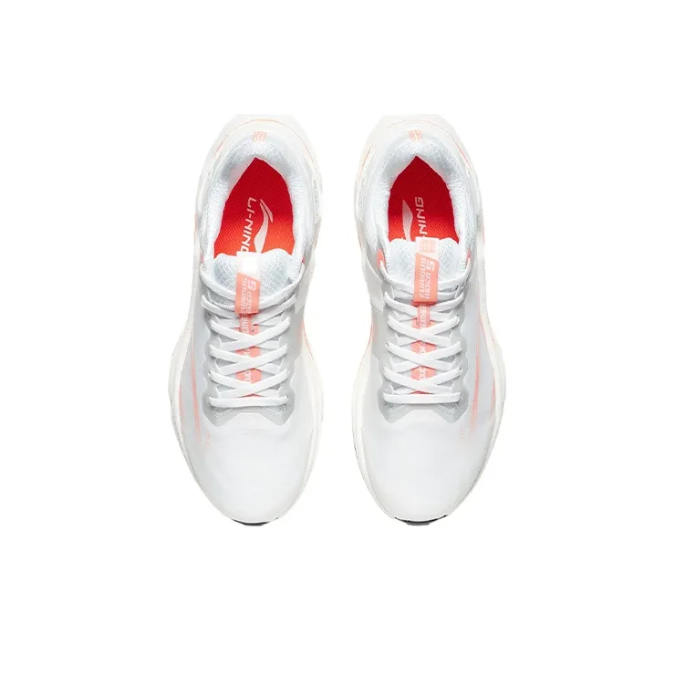 LiNing Furious Rider 5.0 Low Top Running Shoes Women's White Orange-3