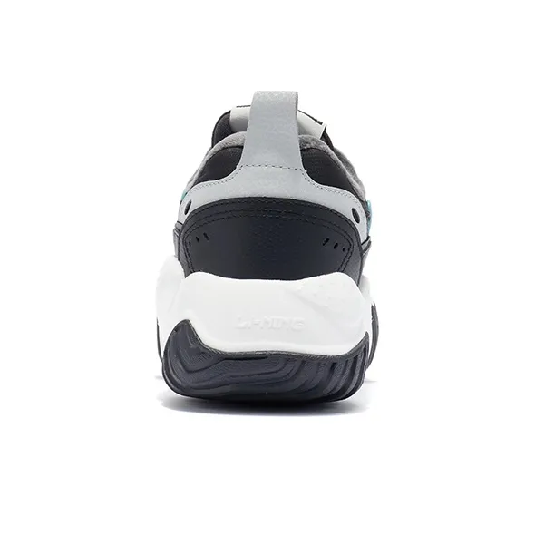 LiNing Cat Paw Lite Cushioning Anti Slip And Wear Resistant Low Top Running Shoes Men's Black White Blue-3