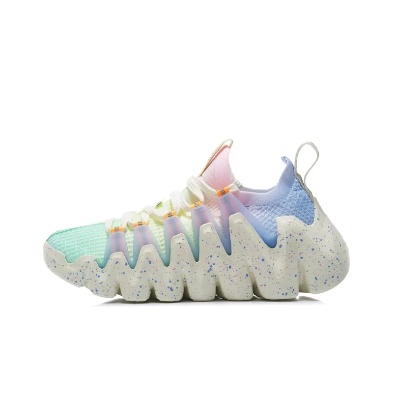 LiNing Phantom Stinger Low Top Running Shoes Women's Snow Purple Blue-0