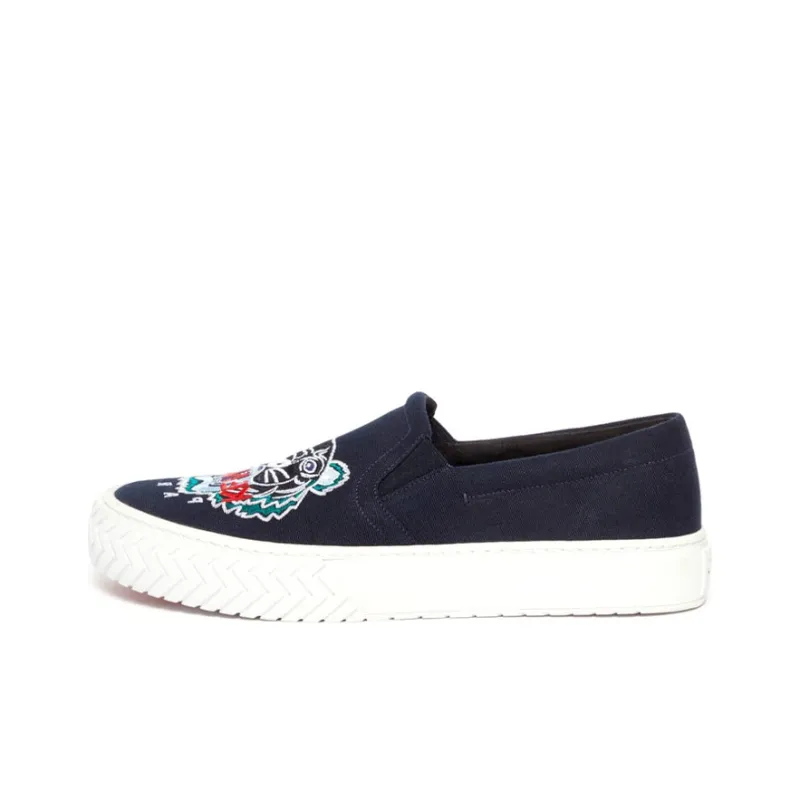KENZO Tiger K Skate Low Top Stylish Skateboarding Shoes Men's Marine Blue-0