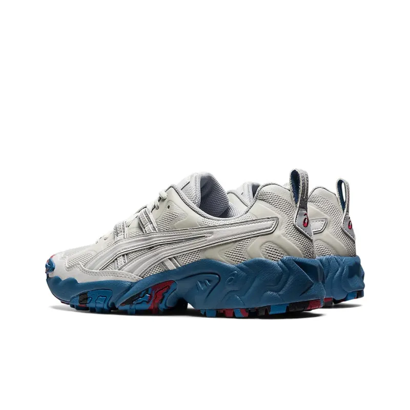 Asics Gel-Nandi Anti-Slip Wear-Resistant Low-Top Running Shoes Men's White Blue Comfortable-3