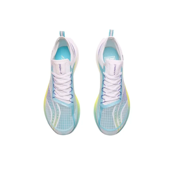 LiNing Feidian Challenger Low-Top Running Shoes Men's White Blue Purple-3